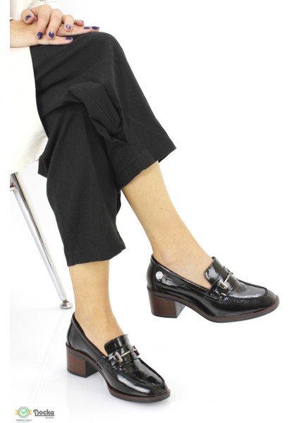 Kadın Hakiki Deri Ortopedik Kalın Topuklu Klasik Ayakkabı M25/KA55 fiyatları