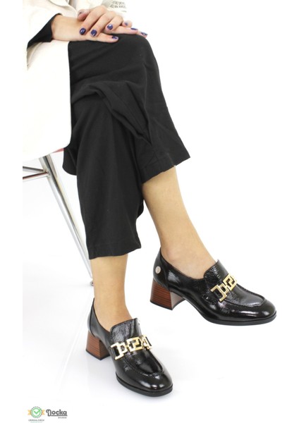 Kadın Hakiki Deri Kalın Topuklu Klasik Ayakkabı M25/KA40