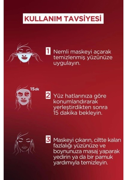 L'Oréal Paris 3 Adet Revitalift Lazer X3 Maske 28 gr ve Rosıe