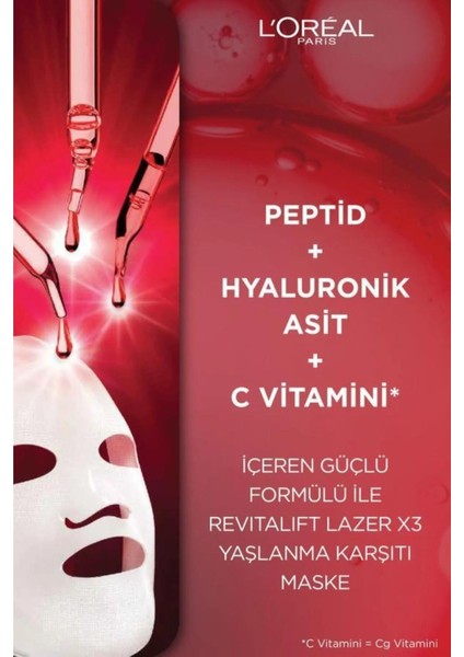 L'Oréal Paris 3 Adet Revitalift Lazer X3 Maske 28 gr ve Rosıe