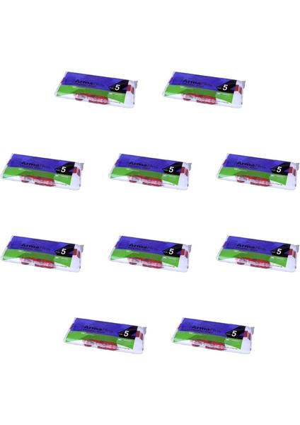 Naksan Armaplus Takviyeli Kalın Baskılı Beyaz Çanta Poşet Torba - 50X60 Cm. - 50 Adetlik 10 Paket