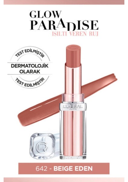 3 Adet Glow Paradise Lipstick 642 Beige Eden ve Rosıe
