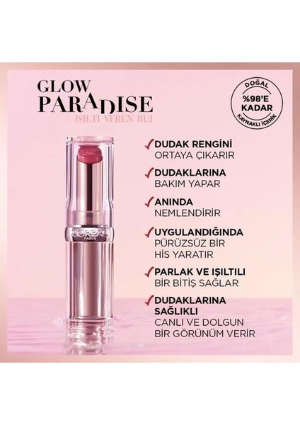 3 Adet Glow Paradise Lipstick 642 Beige Eden ve Rosıe