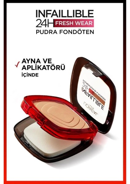 3 Adet Infaillible 24H Pudra Fondöten 040 Cashmere ve Rosıe