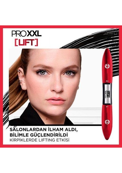3 Adet Loreal Paris Pro Xxl Lift Maskara Siyah Ve Rosıe Pamuk 60'Lı