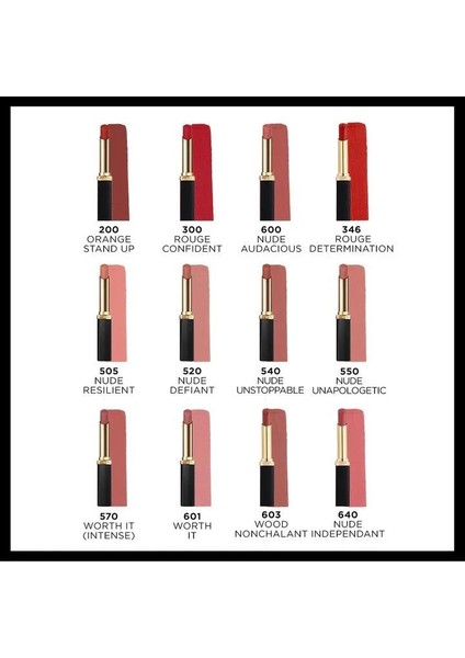 3 Adet Color Volume Matte Ruj - 600 Nude Audacious ve Rosıe