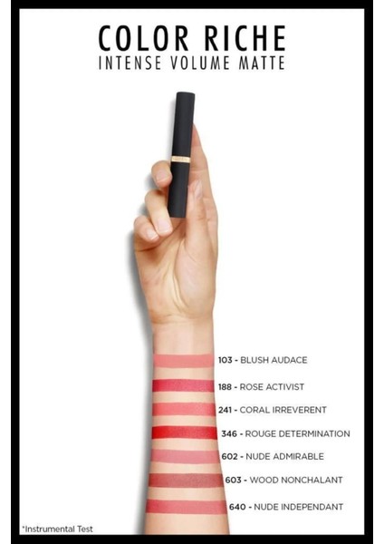 3 Adet Color Riche Intense Volume Matte 640 Nude Independant ve Rosıe