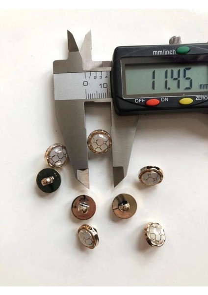 11,5 mm Ayaklı Gold Petek Metalize Taşlı Düğme(15 Adet) modelleri