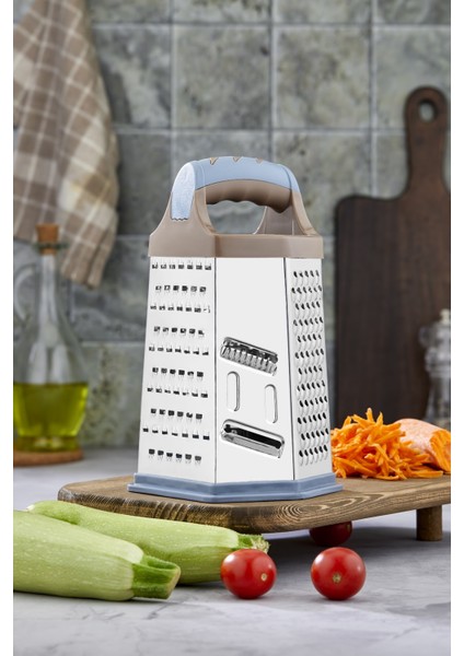 Altıgen Rende Mavi - Kahverengi