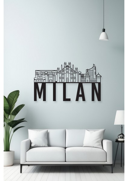 Milan Şehir Metal Tablo