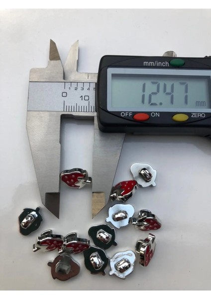 9 mm Nikel Ayaklı Çilek Metalize Düğme(20 Adet) modelleri