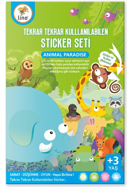 Tekrar Kullanılabilen Sticker Seti Anımal Paradise Kitap fiyatları