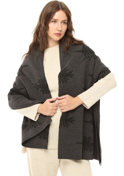 Kadın Çınar Desenli Kalın Omuz Şalı modelleri