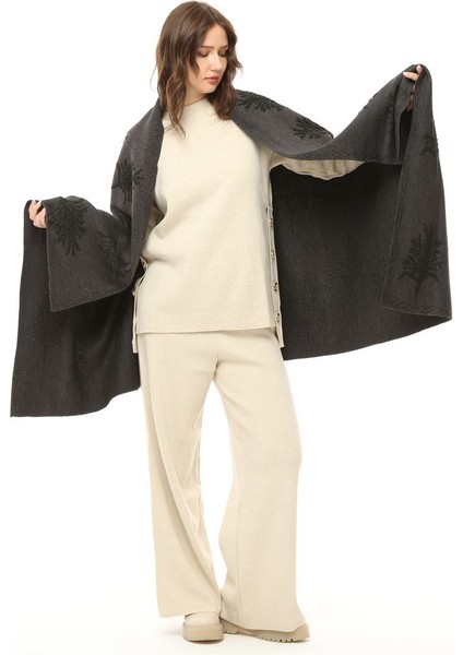 Kadın Çınar Desenli Kalın Omuz Şalı fırsatları