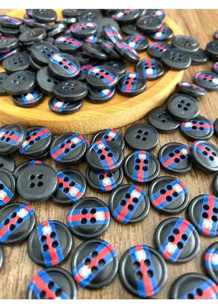 12,5 mm 4 Delikli Özel Üretim Polyester Düğme(20 Adet)