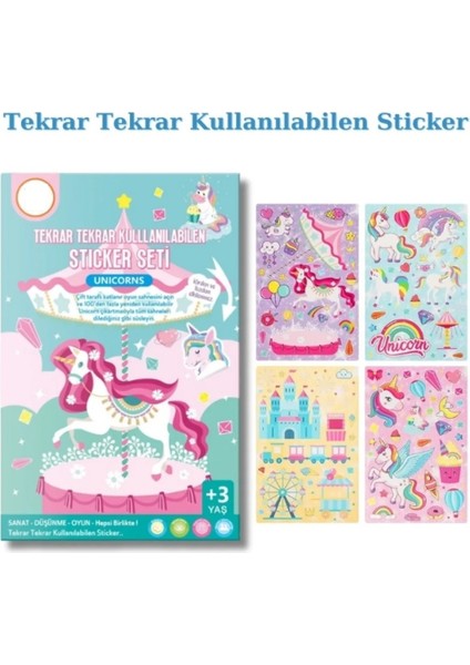 Tekrar Kullanılabilen Stıcker Seti Unıcorns Kitap