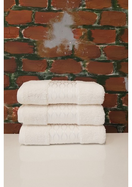 Elissa 3'lü Havlu - Krem