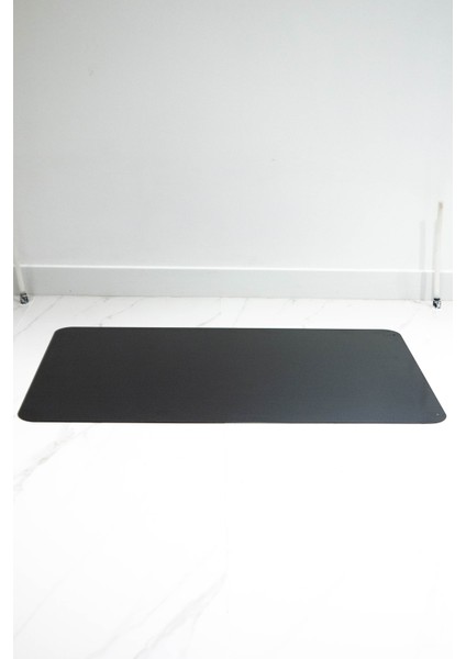 Siyah Kuzine Soba Tablası Altlığı (Temizliği Kolay Düz Estetik Standart Kuzine Tablası) 90 cm x 65 cm