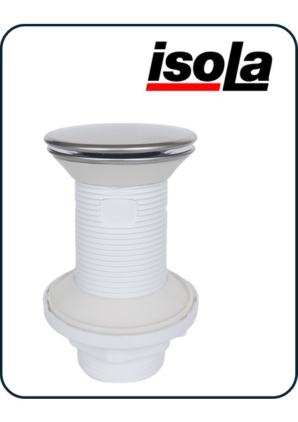 Lavabo Gider Süzgeci Pop Up Basmalı Bas-Aç Klik Klack Bağlantı Ağzı 1 1/4'' (4.2 Cm) Olan Lavabo Sifonlarına Uygun