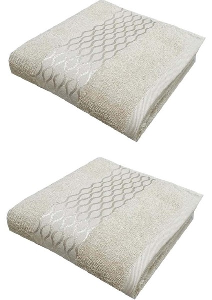 2 Adet Pamuklu El-Yüz Havlusu (50X80)-ELISSA Taş