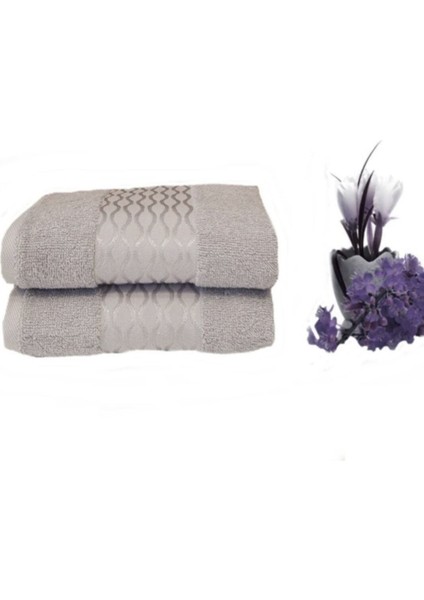2 Adet Elissa Havlu Gri