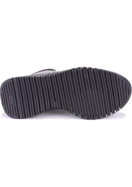 Dza07-122042651 Siyah Günlük Düz Taban Deri Kadın Bot fırsatları