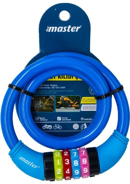 500950 Şifreli Bisiklet Kilidi 12MM x 80CM fiyatları