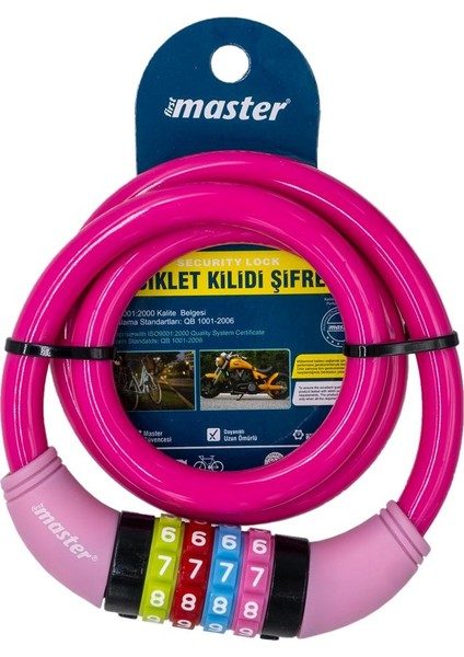 500950 Şifreli Bisiklet Kilidi 12MM x 80CM fırsatları