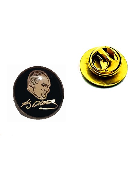 Atatürk Profil Imzalı Yaka Rozeti (30'adet)
