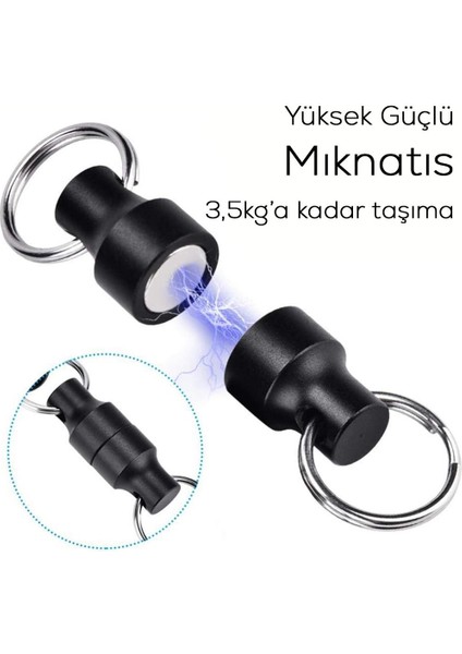 Çift Karabinalı Mıknatıs Ekipman Tutucu