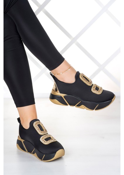 Platform Taban Rahat Streç Taşlı Detaylı Kadın Spor Ayakkabı Soft Sole modelleri