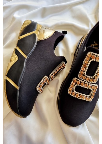 Platform Taban Rahat Streç Taşlı Detaylı Kadın Spor Ayakkabı Soft Sole fırsatları