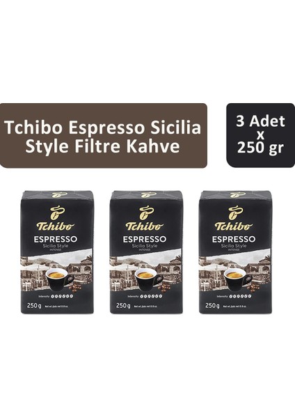 Espresso Sicilia Style Filtre Kahve 250 gr x 3 Adet