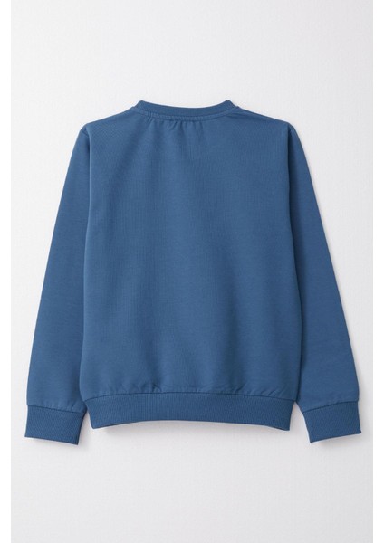 Erkek Çocuk Sweatshirt 4-8 Yaş, Indigo