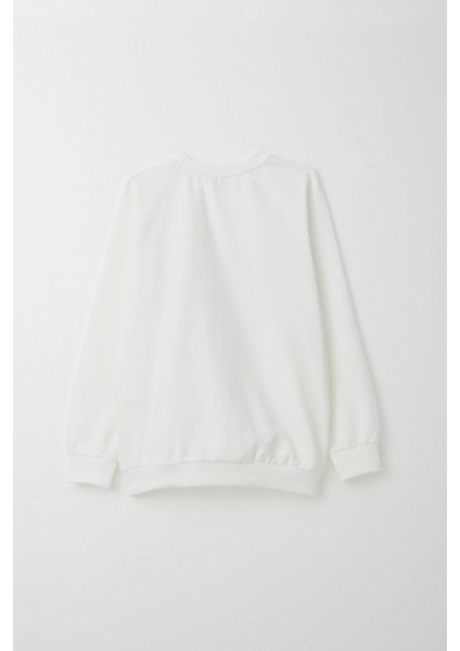 Kız Çocuk Eşofman Takım Renkli Yazı Baskılı 8-12 Yaş, Beyaz fırsatları