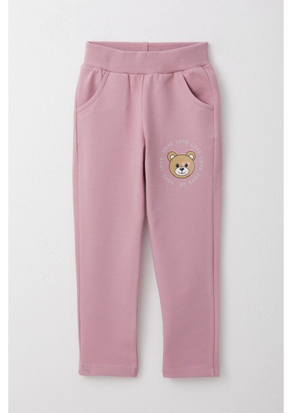 Kız Çocuk Eşofman Takım Simli Yazı Baskılı Sevimli Ayıcıklı 1.5-5 Yaş, Açık Gri Melanj modelleri