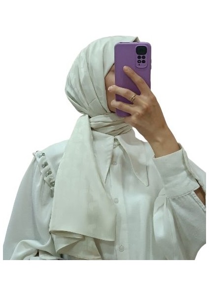 Jakarlı Dörtgen Taş Desenli Şal 1030
