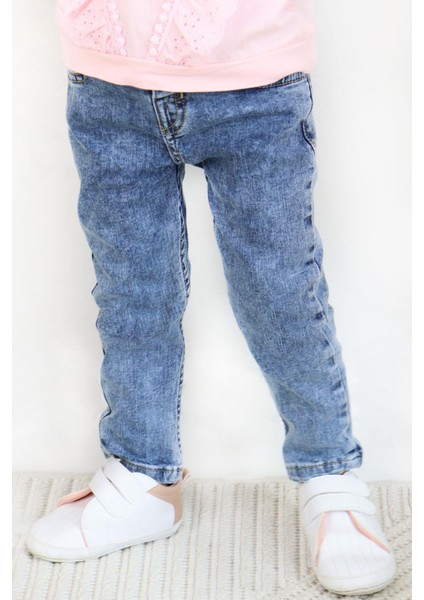 Erkek Çocuk Jean Pantalon Cepli 1-4 Yaş, Mavi fiyatları