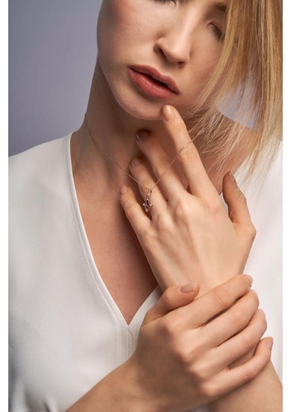 Ametist Mor Renkli Taşlı 18 Ayar Rose Altın Kaplama Mor Gümüş Damla Kolye 925 Ayar Gümüş Kadın Kolye | Bayan Zirkon Mor Taşlı Su Damlası Altın Kaplama Damla Rose Gold Kadın Gümüş Kolye fırsatları