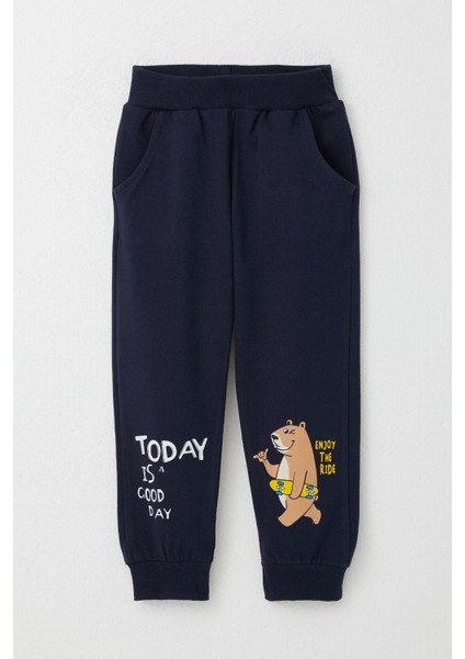 Erkek Çocuk Eşofman Takım Kaykaycı Ayıcık Baskılı 1-4 Yaş, Su Yeşili modelleri