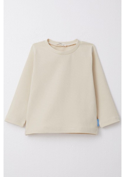 Erkek Çocuk Uzun Kollu Tişört Basic 1-4 Yaş, Krem
