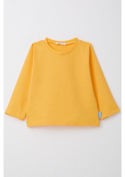 Erkek Çocuk Uzun Kollu Tişört Basic 1-4 Yaş, Sarı