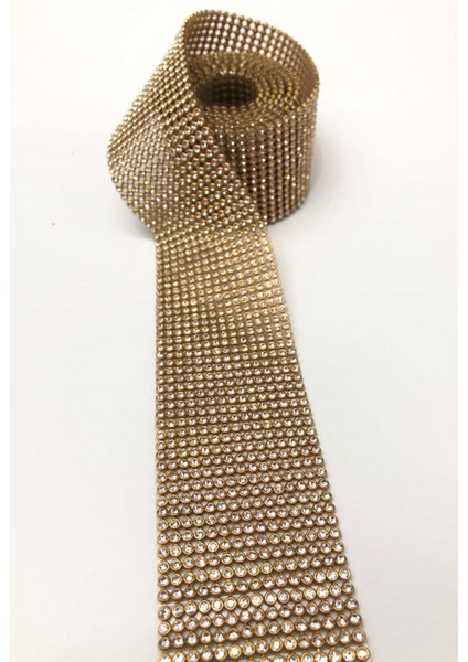 Taşlı Şerit Kemer Sarı Renk (8*120 cm)