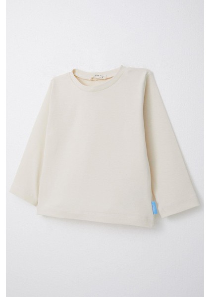 Erkek Çocuk Uzun Kollu Tişört Basic 1-4 Yaş, Ekru modelleri