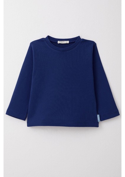 Erkek Çocuk Uzun Kollu Tişört Basic 1-4 Yaş, Saks Mavisi