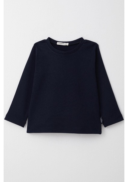 Erkek Çocuk Uzun Kollu Tişört Basic 1-4 Yaş, Lacivert