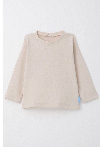 Erkek Çocuk Uzun Kollu Tişört Basic 1-4 Yaş, Bej
