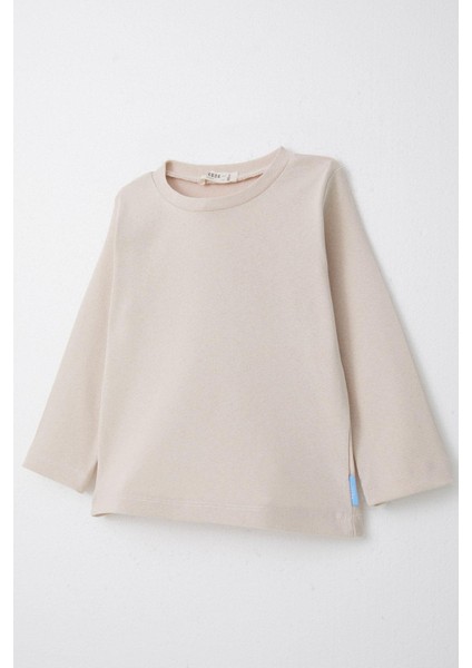 Erkek Çocuk Uzun Kollu Tişört Basic 1-4 Yaş, Bej modelleri