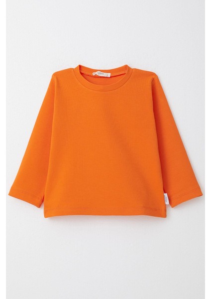 Erkek Çocuk Uzun Kollu Tişört Basic 1-4 Yaş, Turuncu
