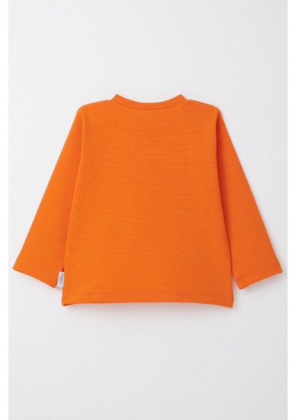 Erkek Çocuk Uzun Kollu Tişört Basic 1-4 Yaş, Turuncu fiyatları